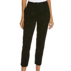 All Saints | Animal Print Laila Leo Wool Blend Trousers in Black + Gray | Size 2